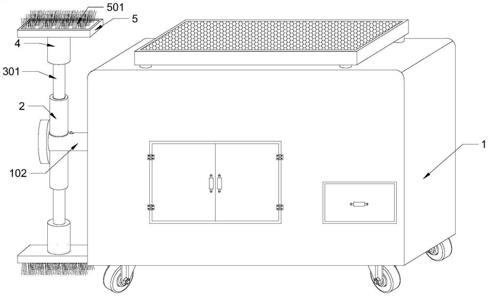 Convenient dust removal device for air pipe of central air conditioner