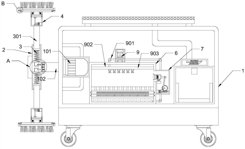 Convenient dust removal device for air pipe of central air conditioner