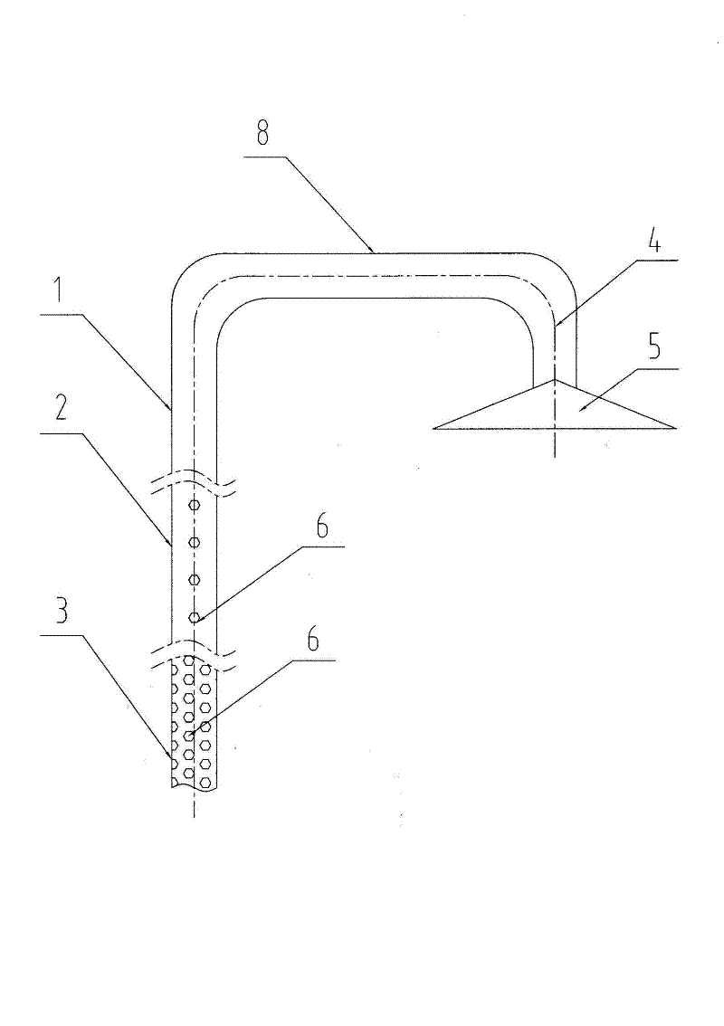 Catalytic cracking regenerated catalyst system and gas collecting method