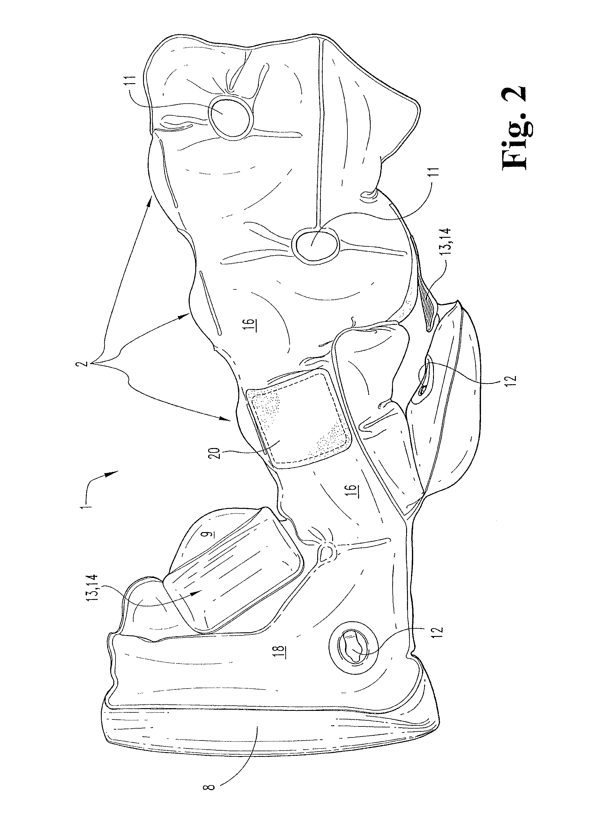 Inflatable foot cushion