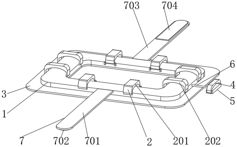 Femoral artery catheter fixing device