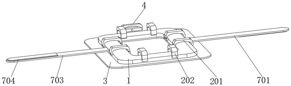 Femoral artery catheter fixing device