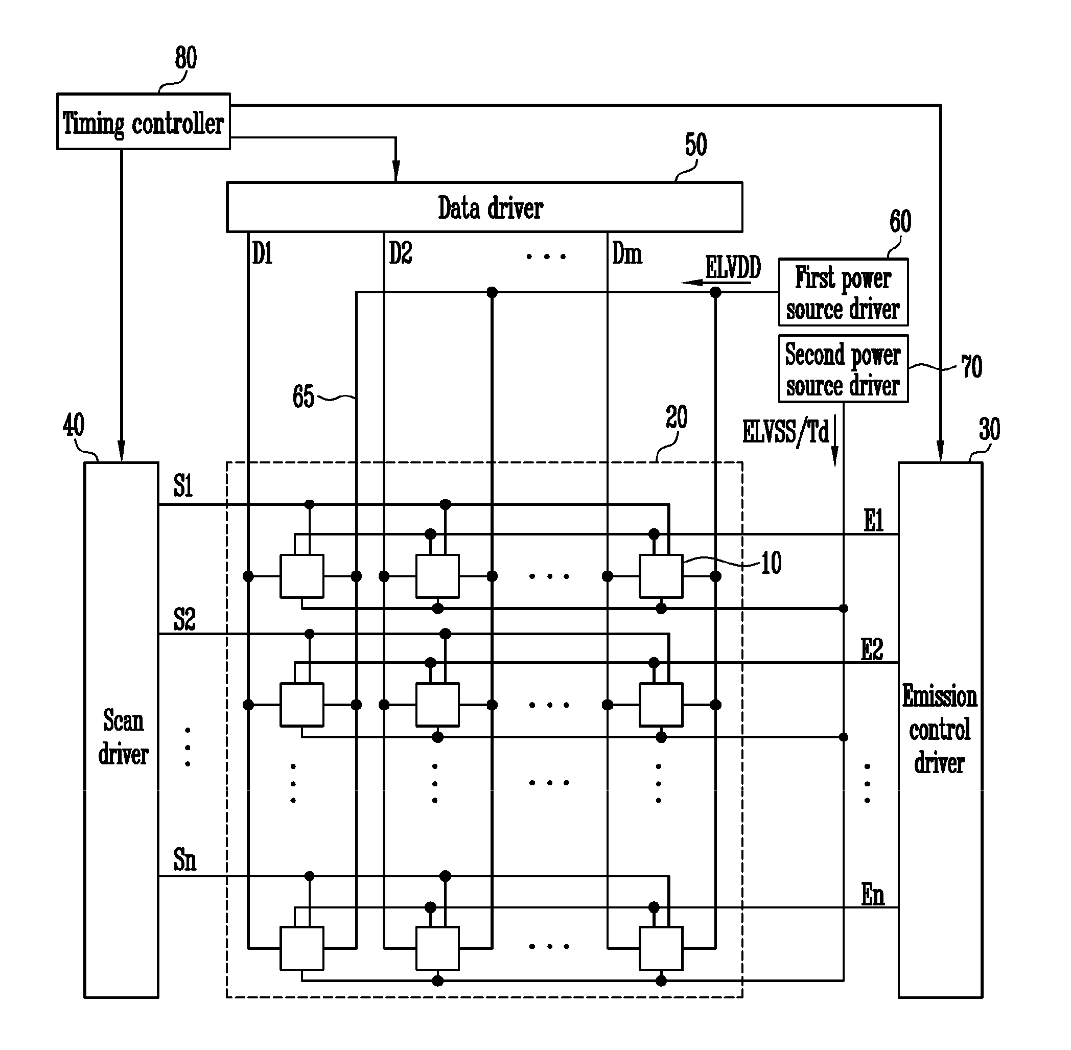 Touch screen display device