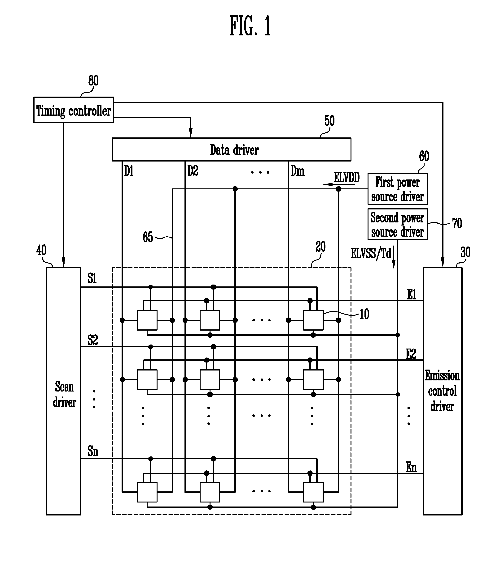 Touch screen display device