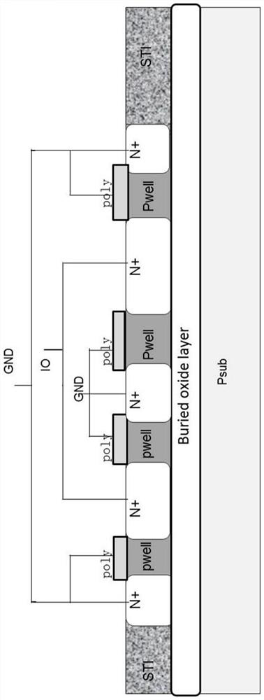 Electrostatic protection GGNMOS structure