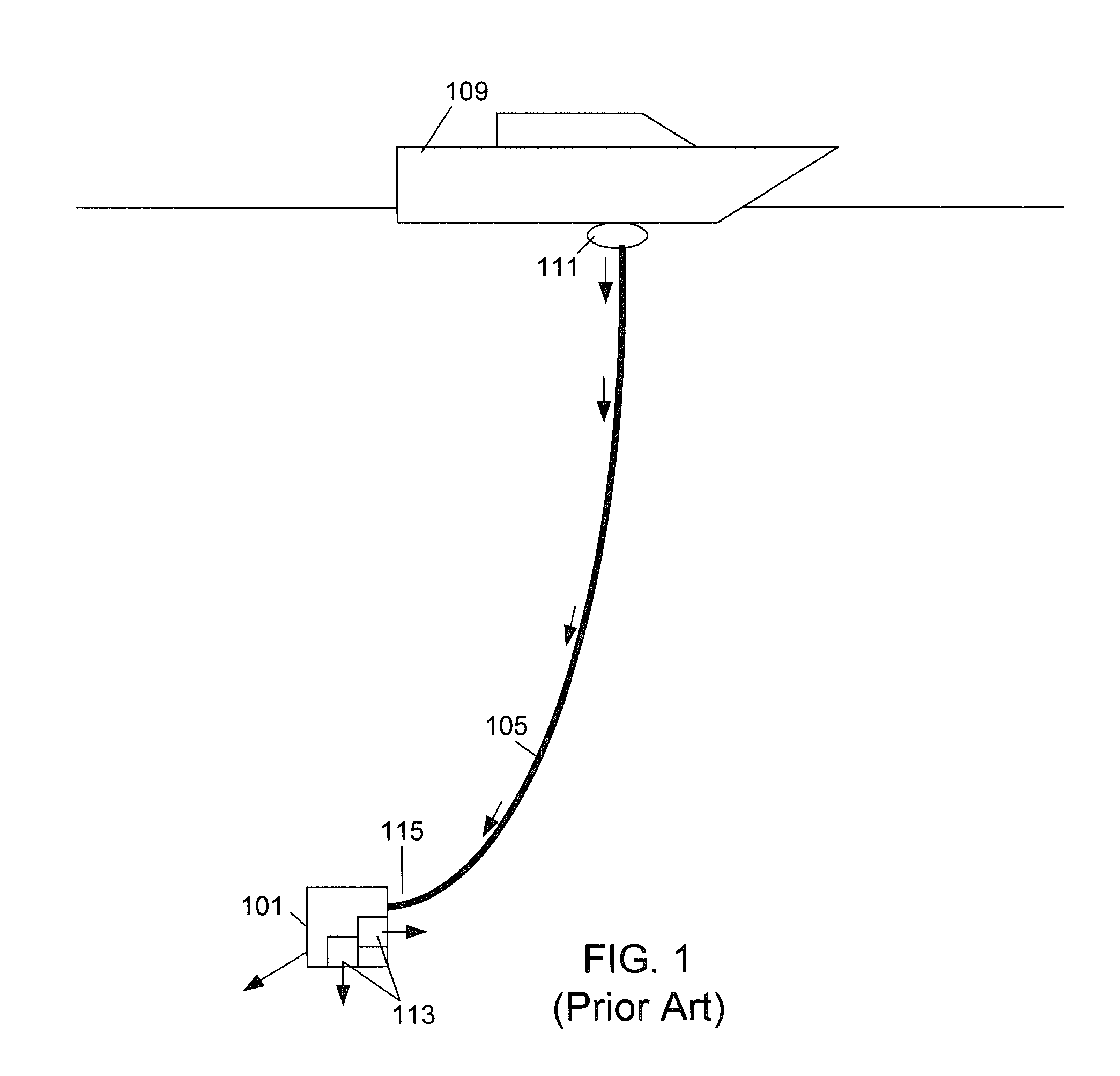 Internal winch for self payout and re-wind of a small diameter tether for underwater remotely operated vehicle