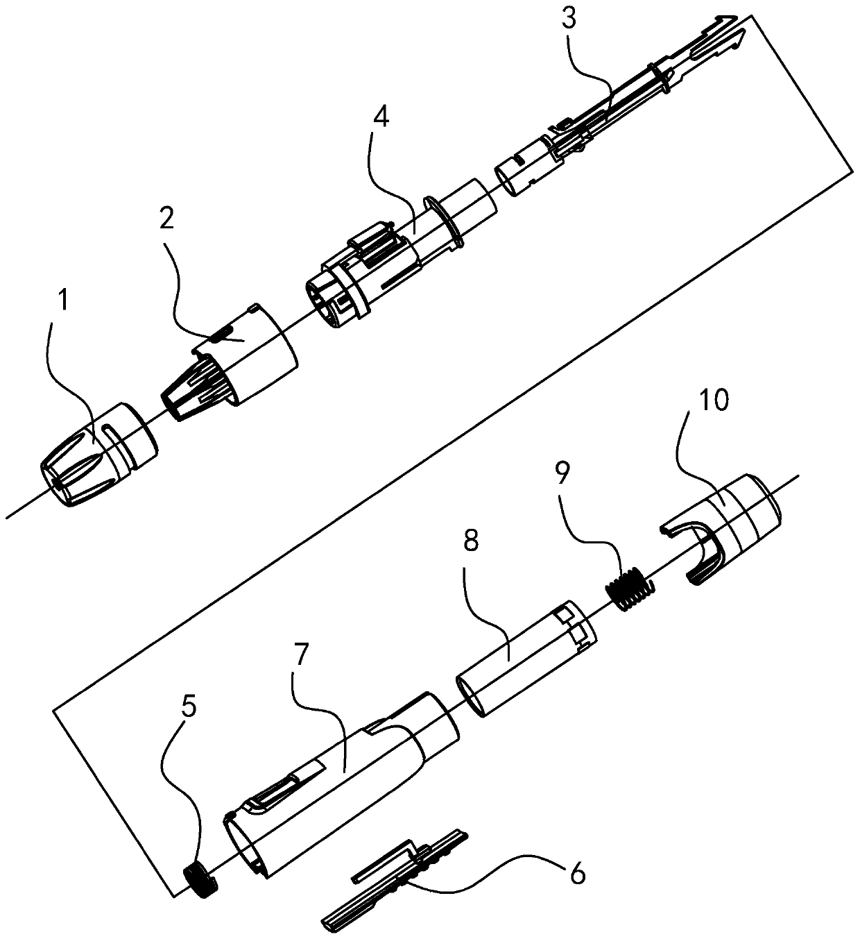 A blood sampling pen with bias guiding and anti-secondary puncture