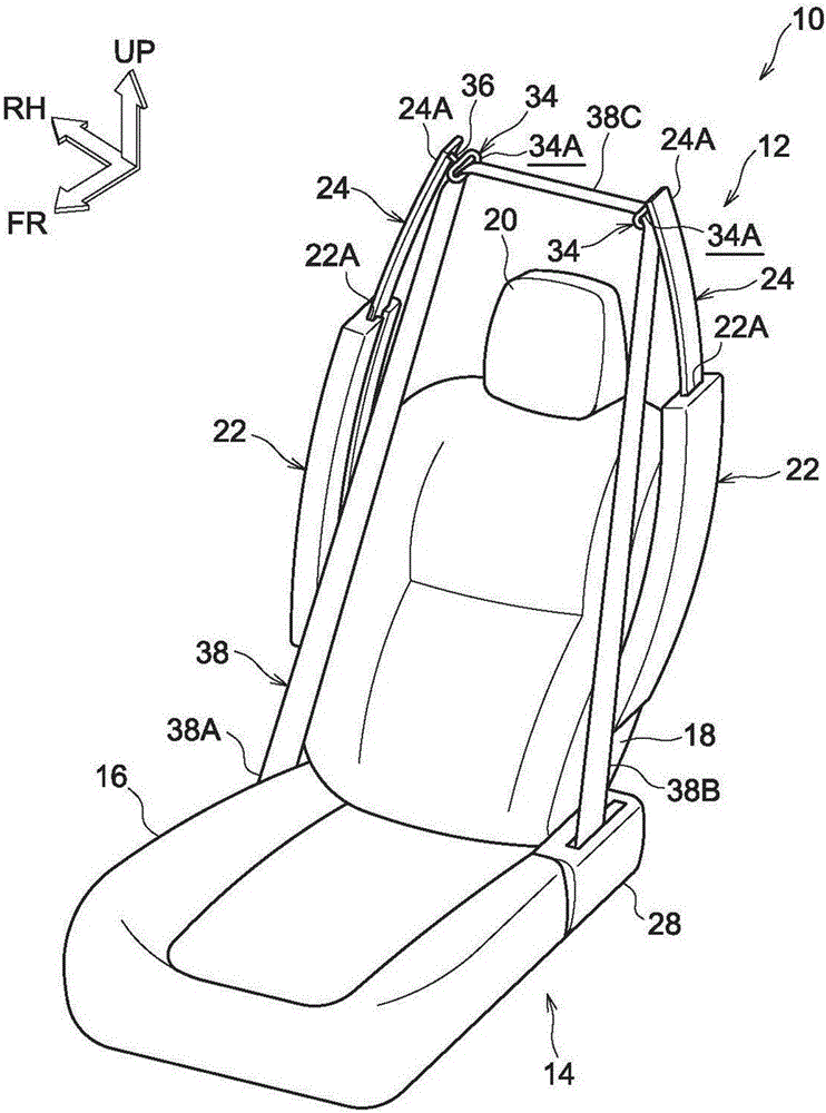 Vehicle seat belt device and occupant protection system