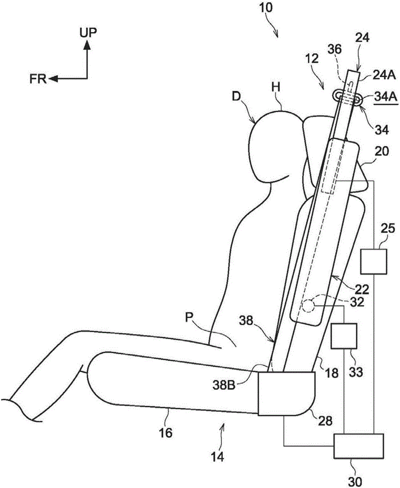 Vehicle seat belt device and occupant protection system