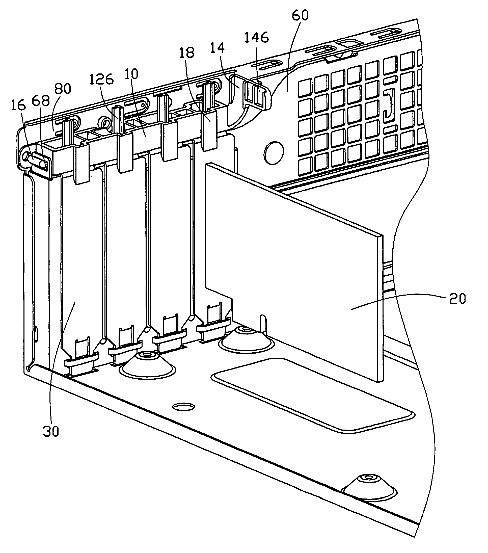 Mounting device for mounting expansion cards in computer enclosure