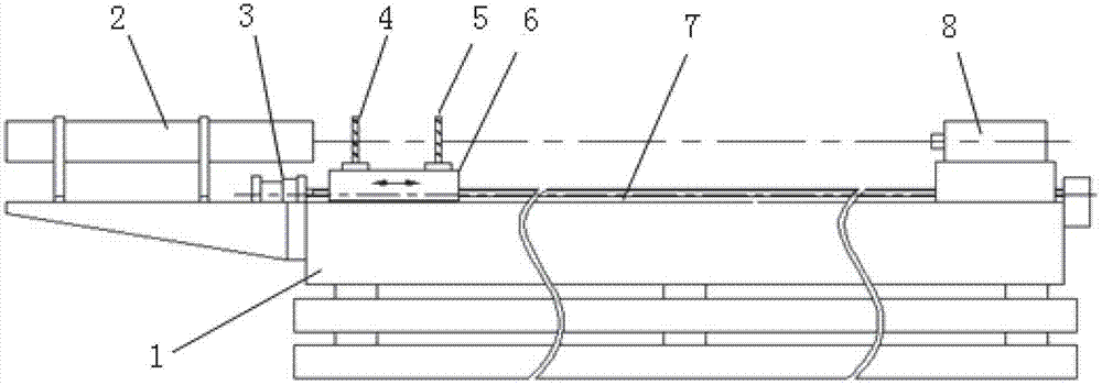 Non-contact automatic detection device for absolute grating ruler overall measuring accuracy