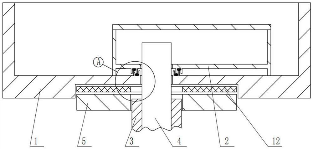 Sealing structure for flow valve of water meter executing mechanism