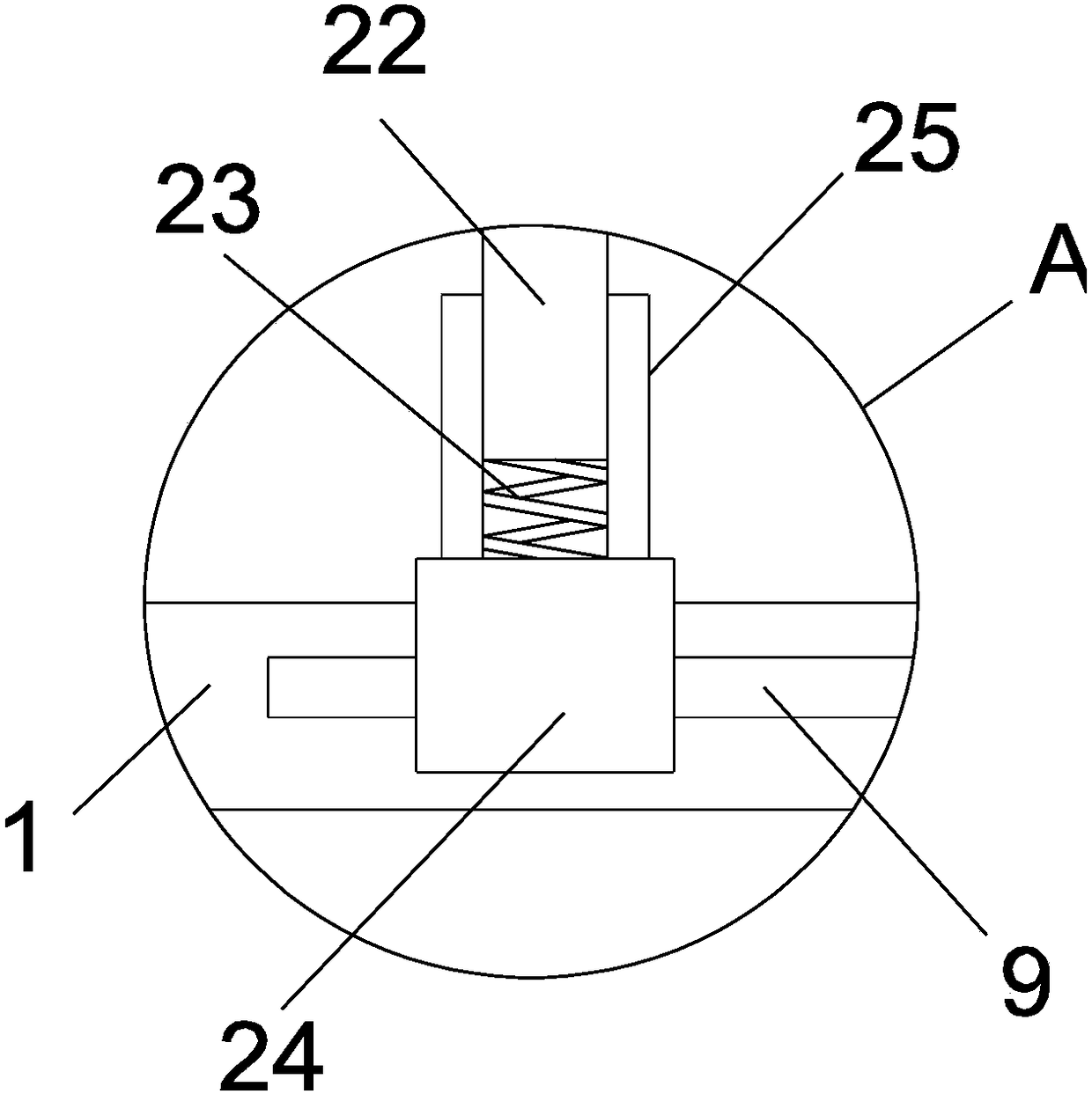 Damping type ore coarse crushing device for mining machining