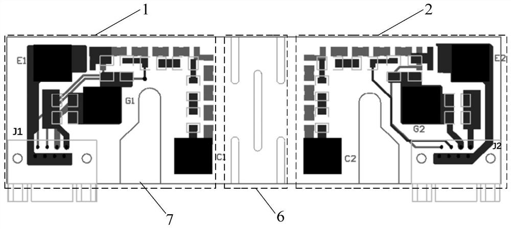 Gate absorption suppression and short-circuit protection circuit for double-transistor igbt