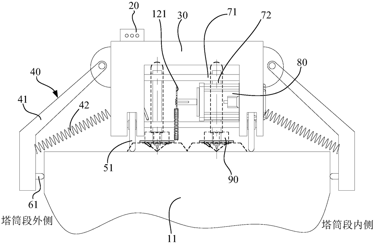 Gluing device, gluing system and gluing method