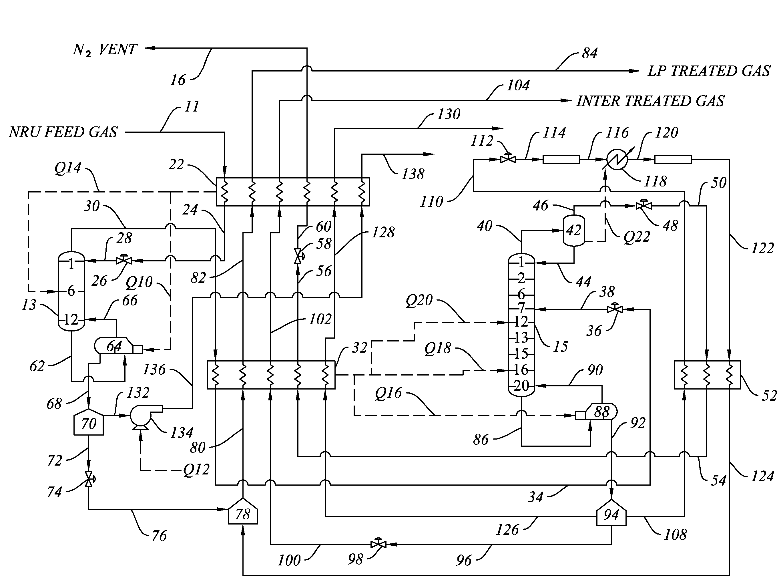 Two Step Nitrogen and Methane Separation Process