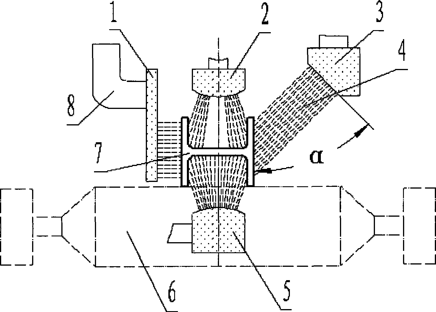 Method for extending rolled on-line quenching cooling region to cooling bed