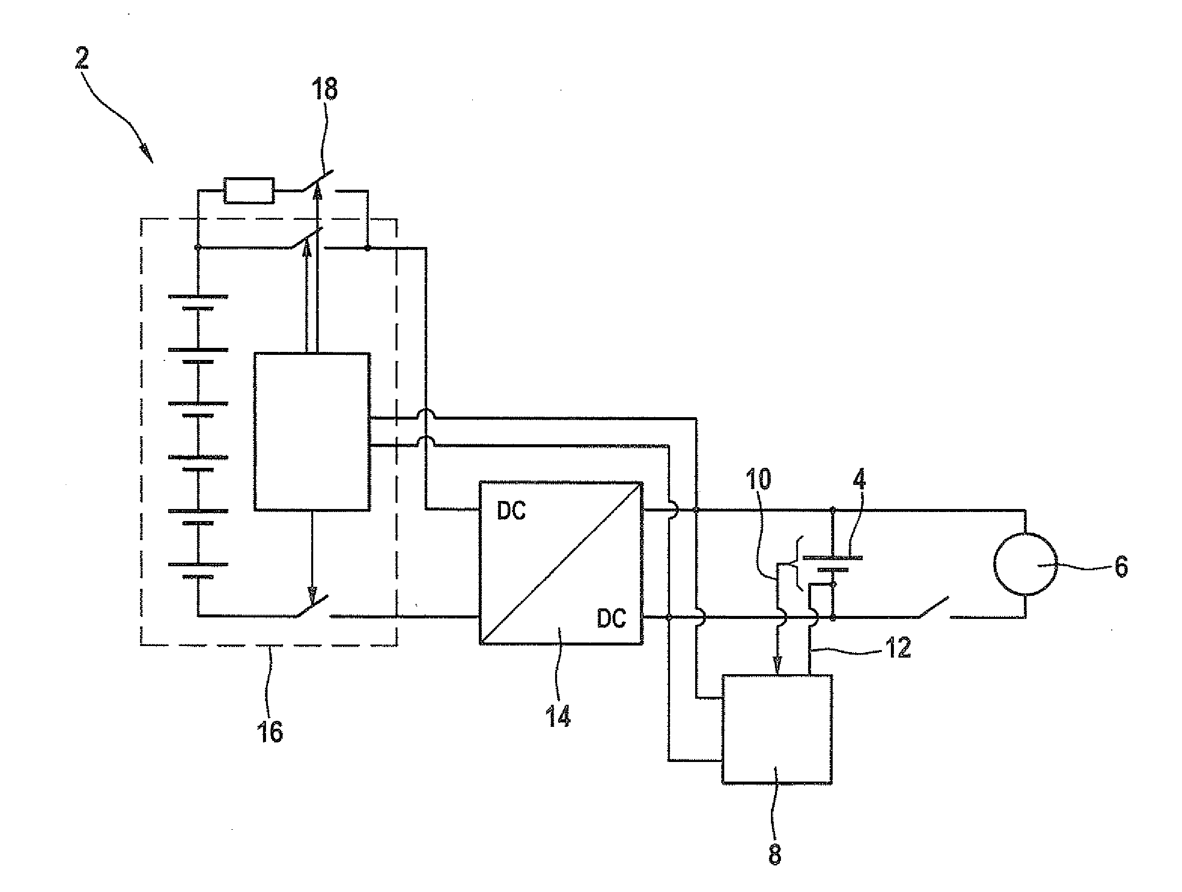 Circuit for operating an auxiliary unit for starting internal combustion engines