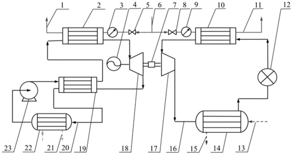 Low-temperature waste heat-driven heat and electricity parallel supply method and system implementing same