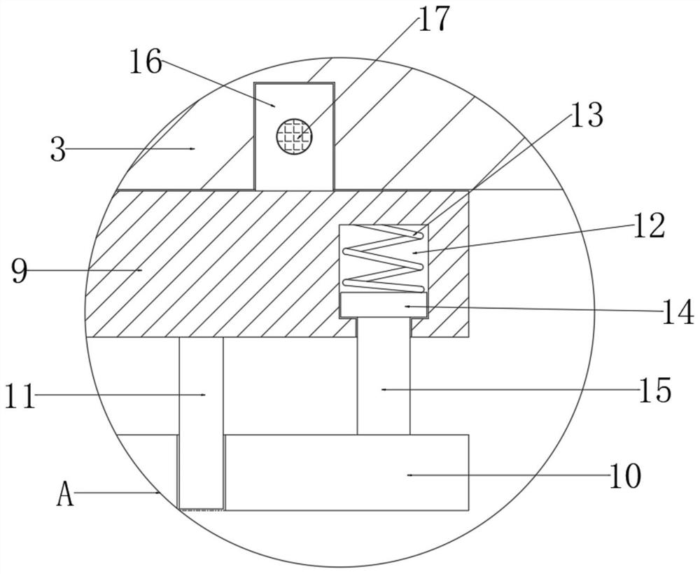 End face punching device for steel beam surface machining