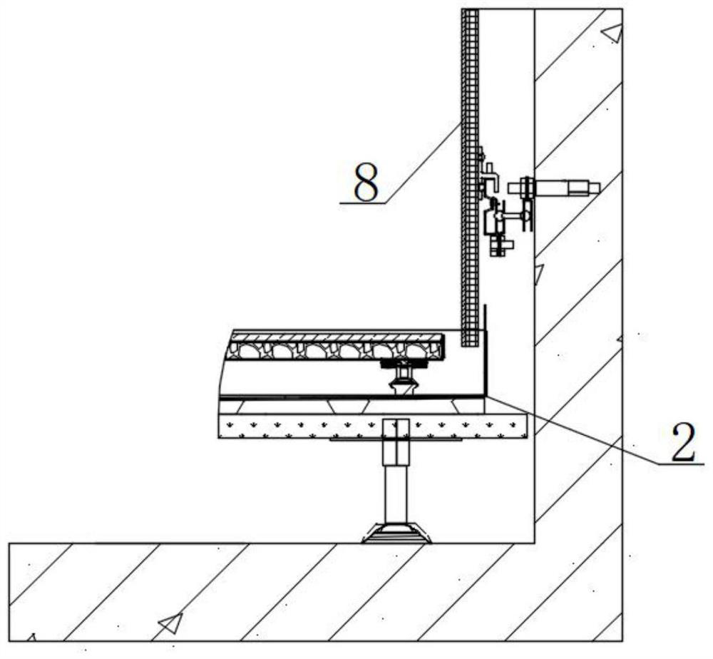 Fabricated barrier-free integrated bathroom chassis and mounting method thereof