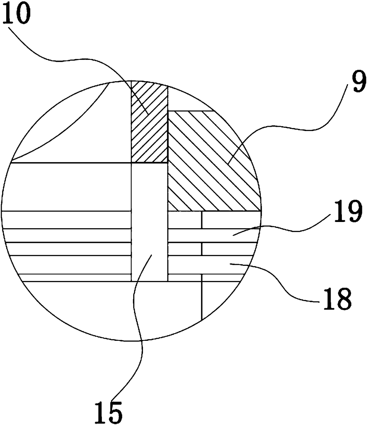 Mechanical automatic cutting device with dust cage