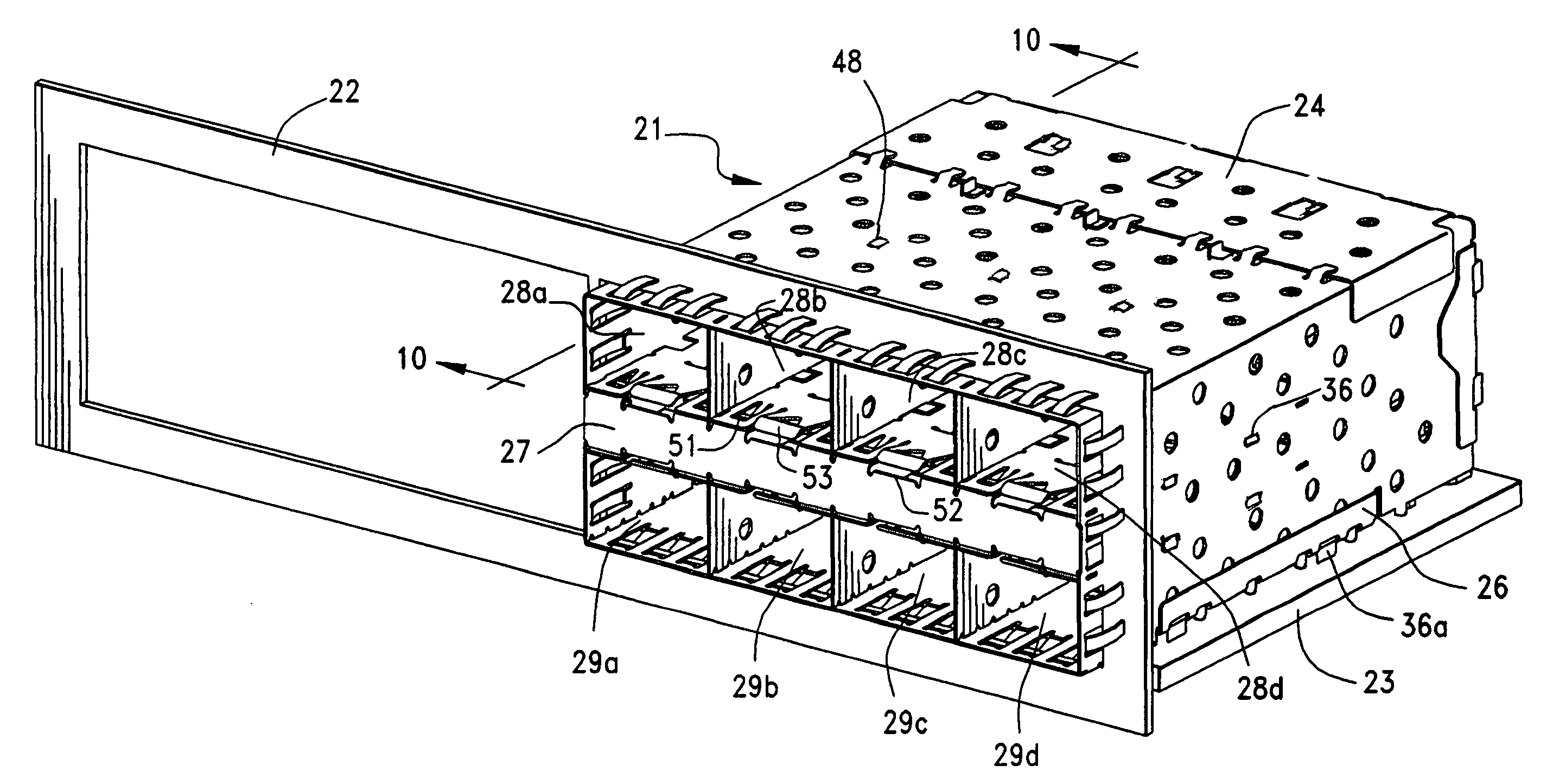 Shielded cage assembly for electrical connectors