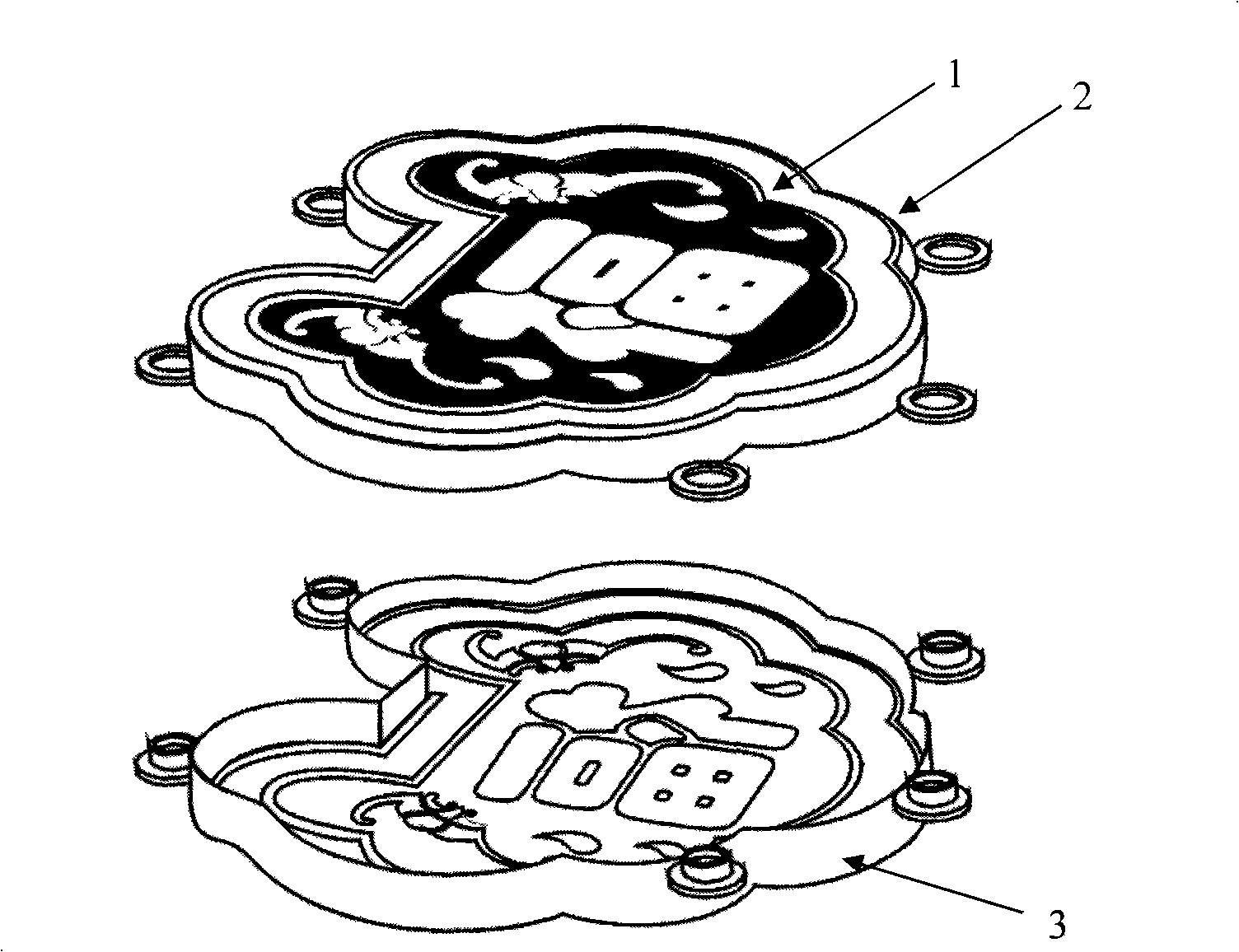 Processing method of hollow jewellery with mirror