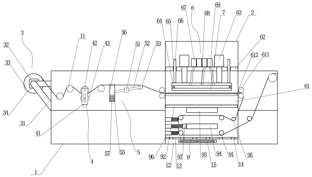 Dust collection type woven fabric printing device for spinning