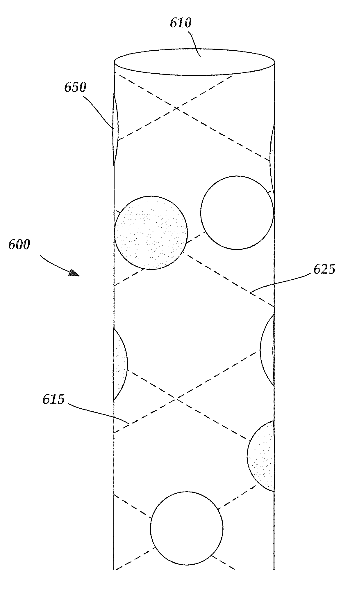 Helical radial spacing of contacts on a cylindrical lead