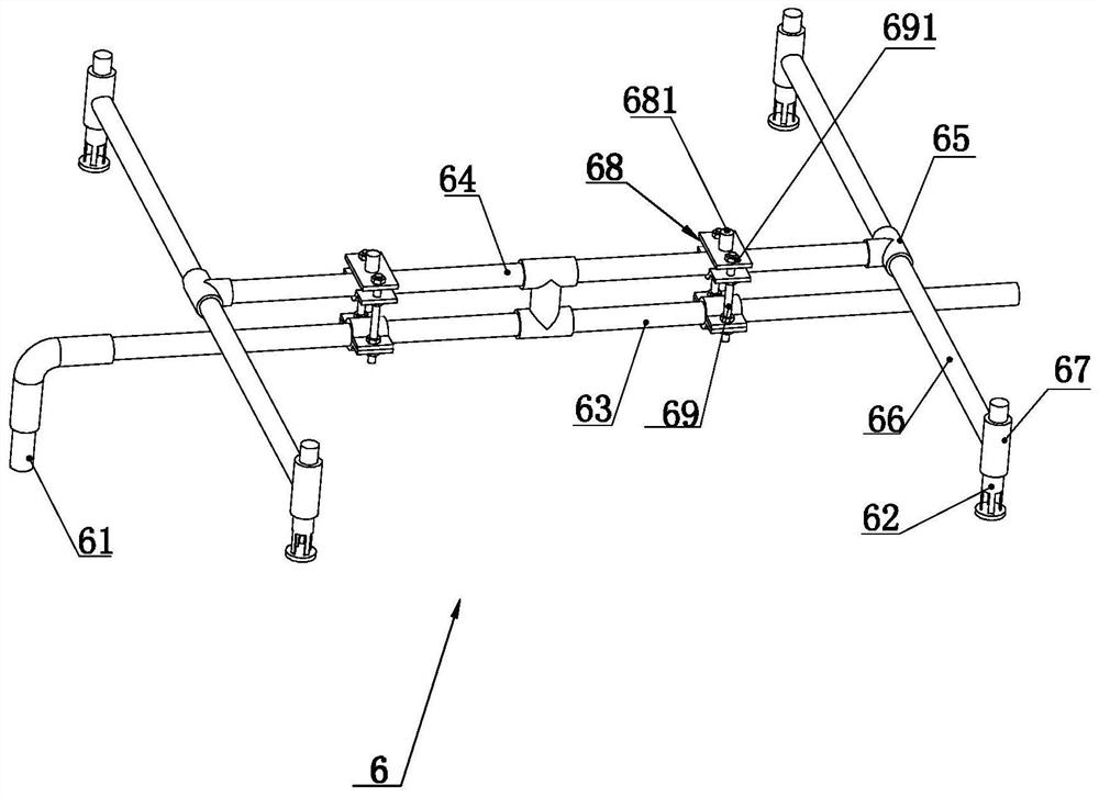 A fire sprinkler nozzle water distribution test device