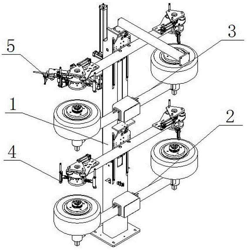 Post inflation device of double-layer and double-mode hydraulic shaping and curing press