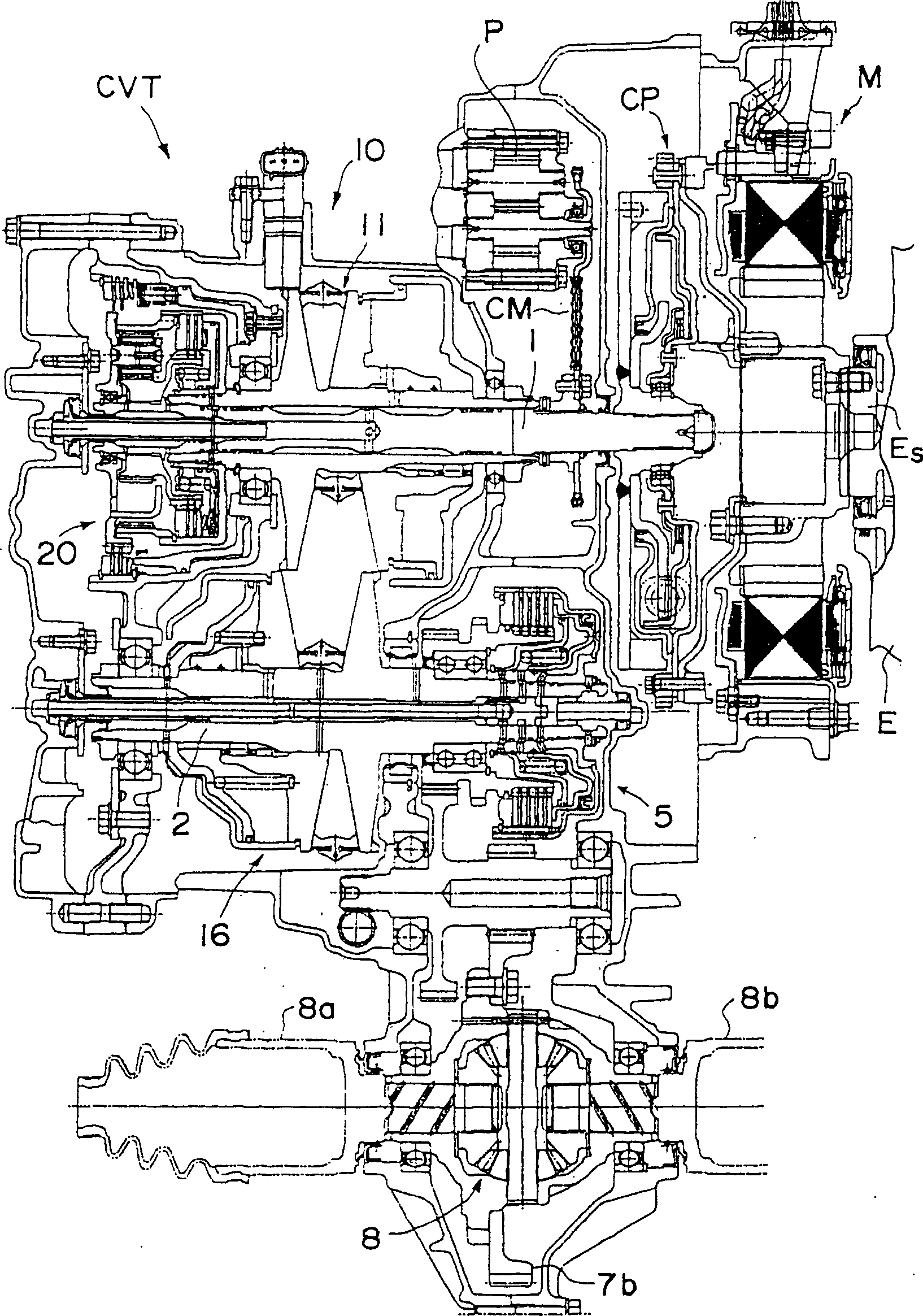 Power transmission controller for vehicle