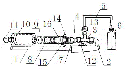 Pneumothorax air exhausting device used for emergency internal medicine