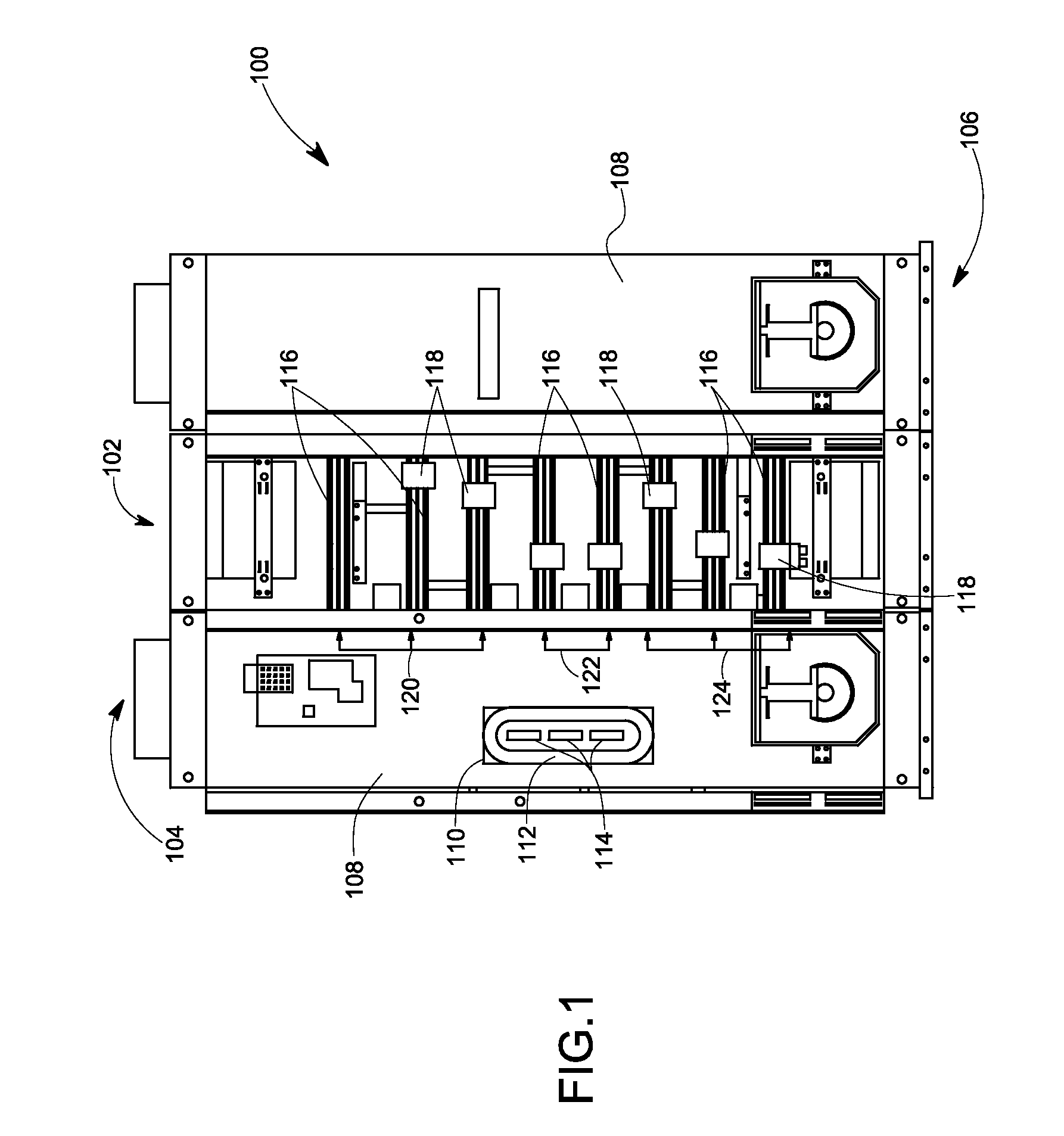 Common mode magnetic device for bus structure