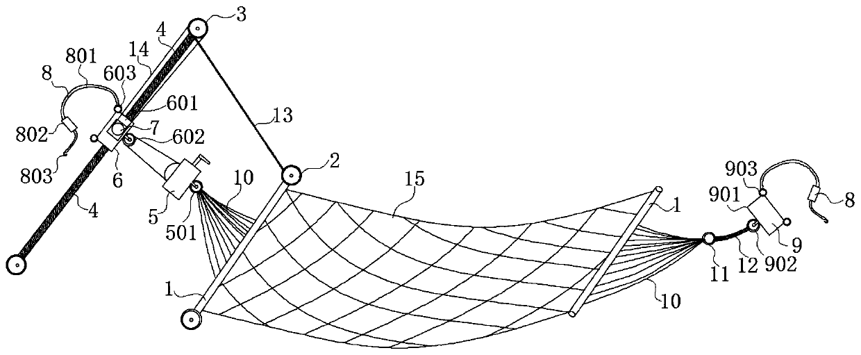 A position-adjustable hammock with automatic swing function