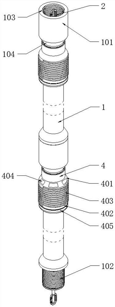 Drill rod assembly convenient to salvage after being broken and used for oil exploitation