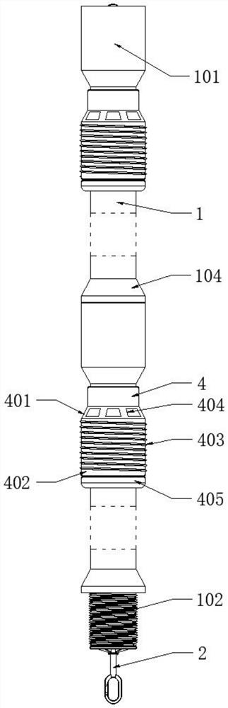 Drill rod assembly convenient to salvage after being broken and used for oil exploitation