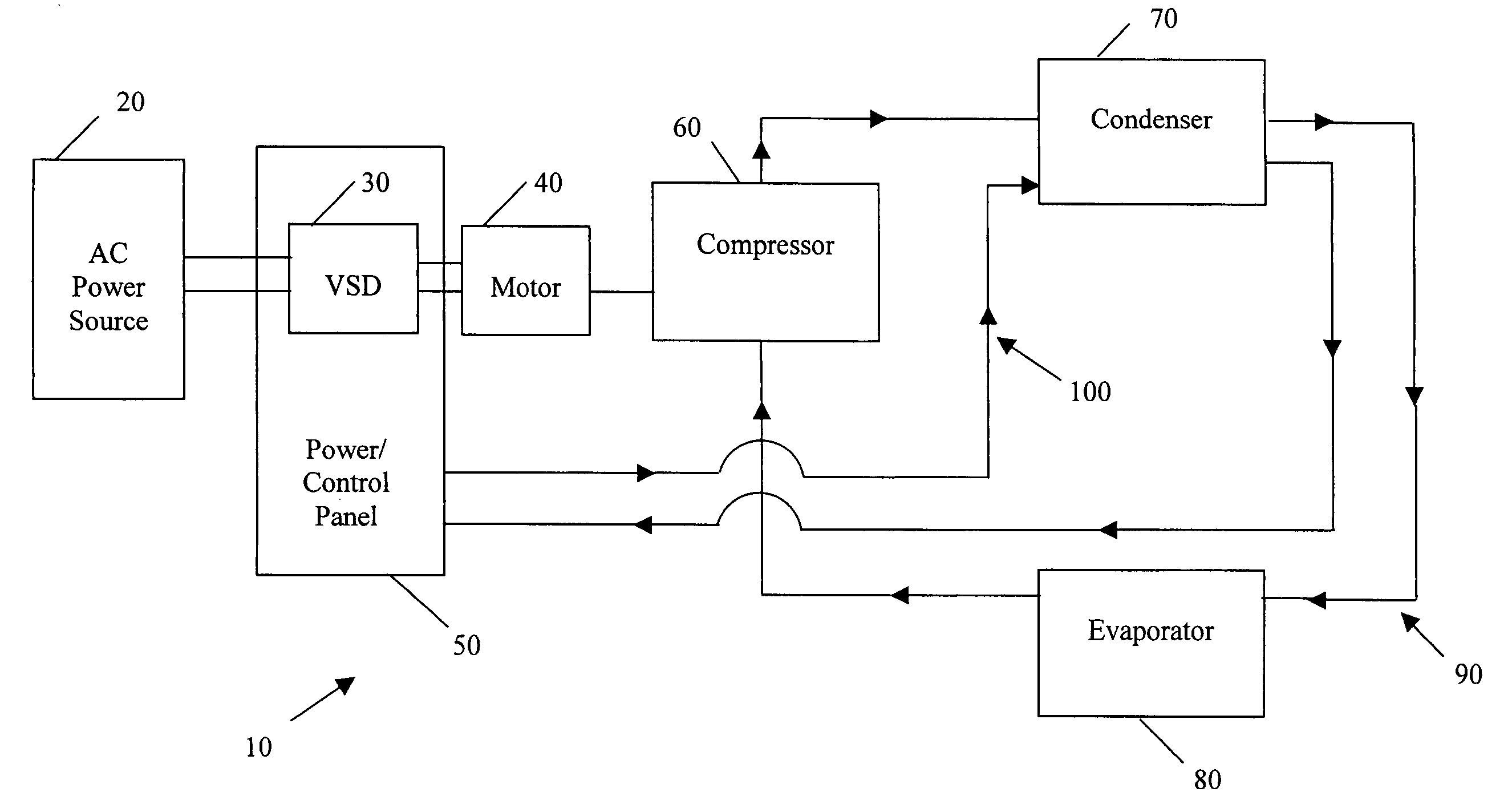 Electronic component cooling system for an air-cooled chiller