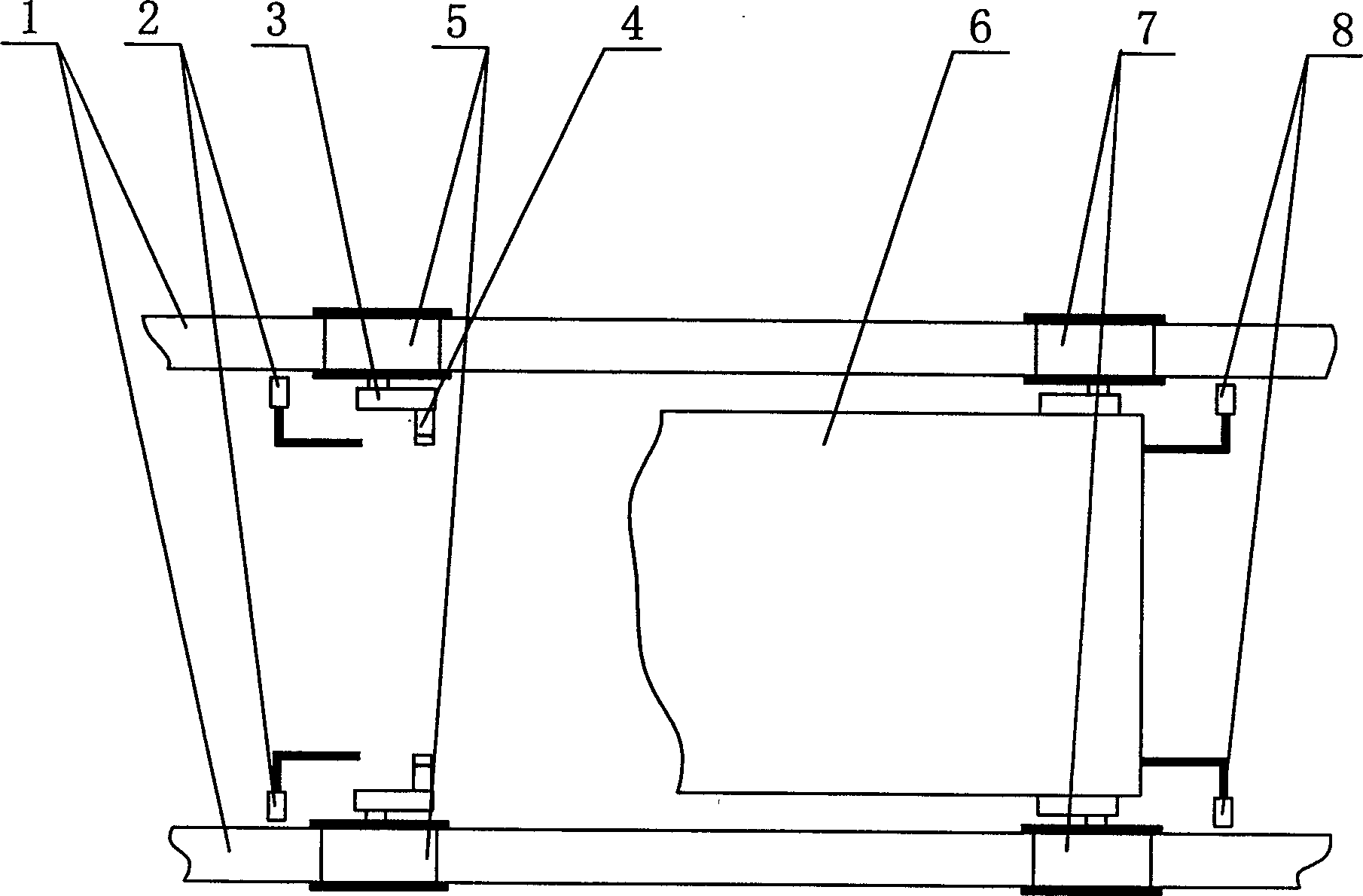 Rail-gnawing prevention device for double-track vehicle