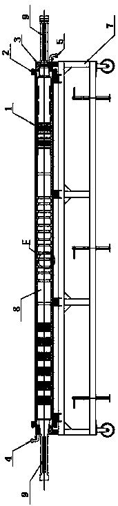 Testing device for while-drilling acoustic logging instrument