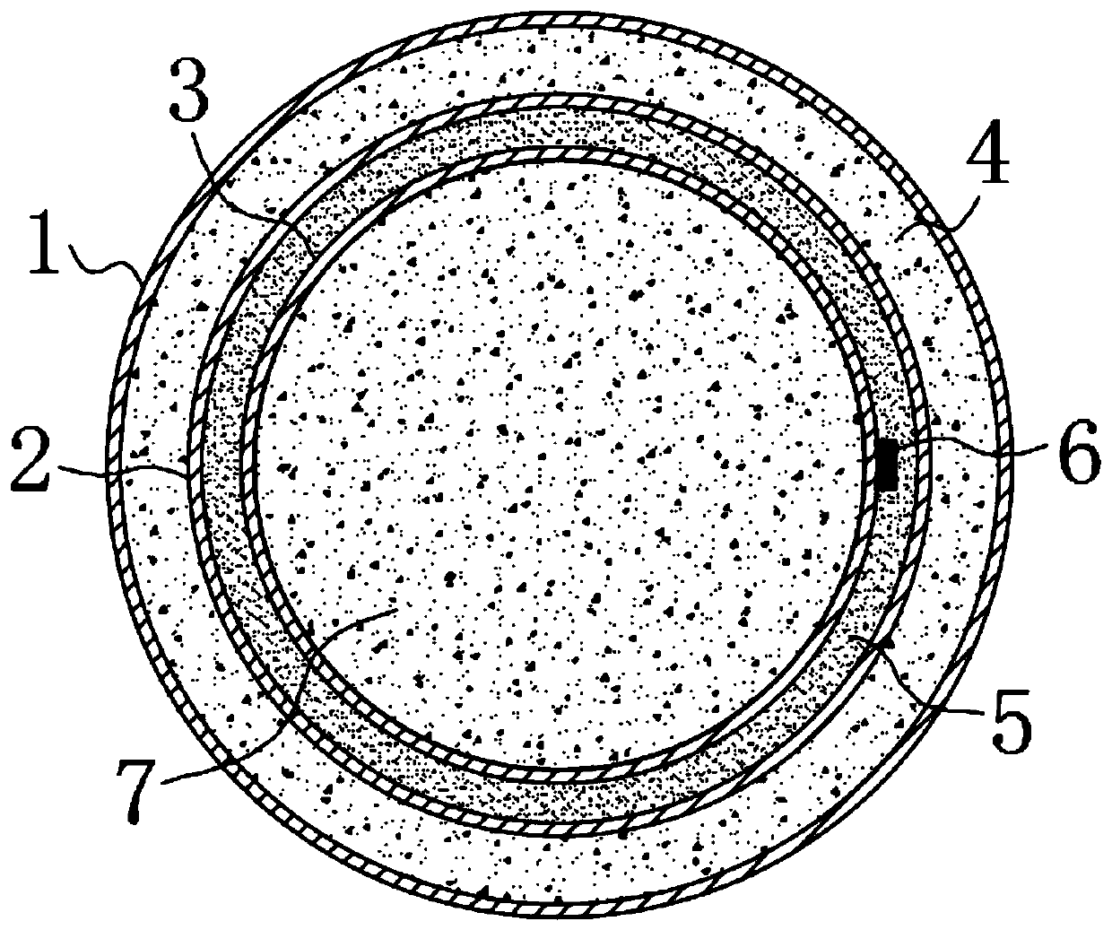 Structure for limiting horizontal displacement of pile foundation in deformable body rock stratum and construction method