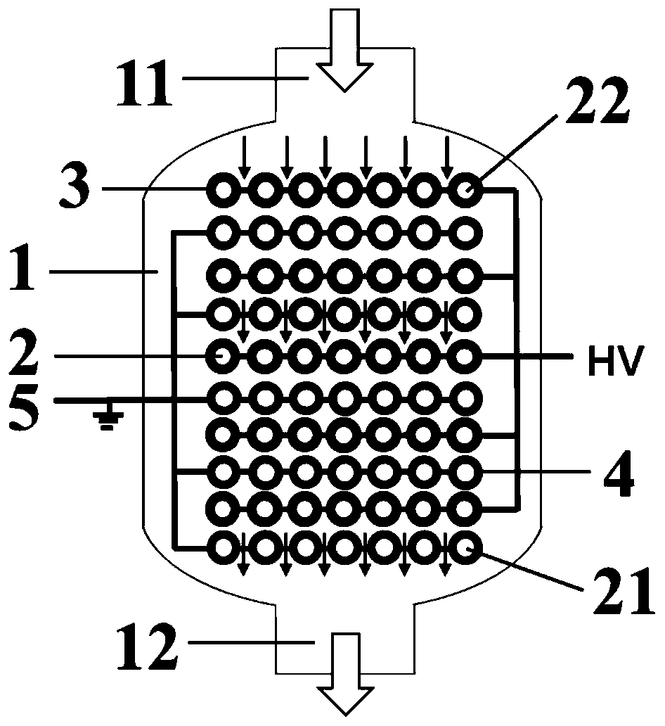 High-flux low-temperature plasma discharge device and method for decomposing hydrogen sulfide