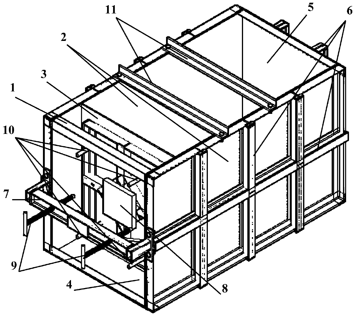 Lateral displacement type multifunctional model tank experiment system