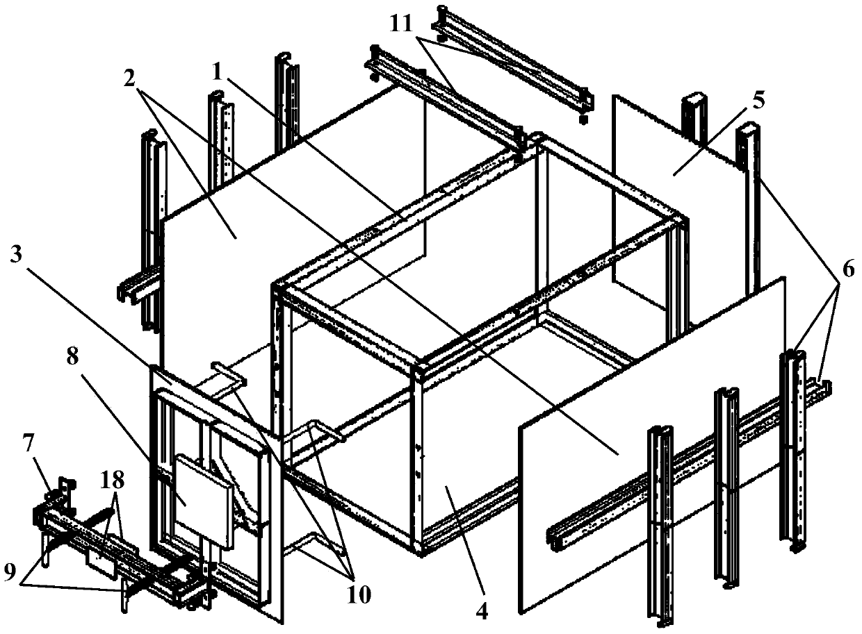 Lateral displacement type multifunctional model tank experiment system