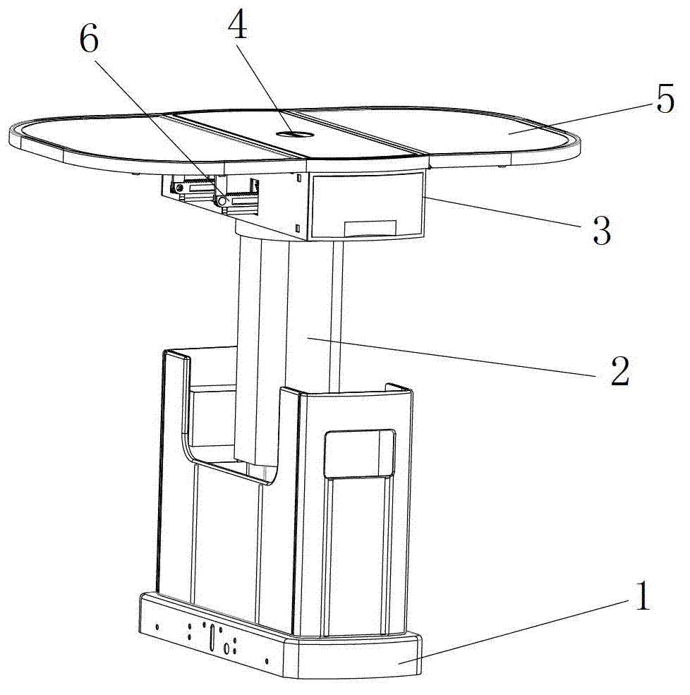 Automatic lifting, opening and closing occasional table