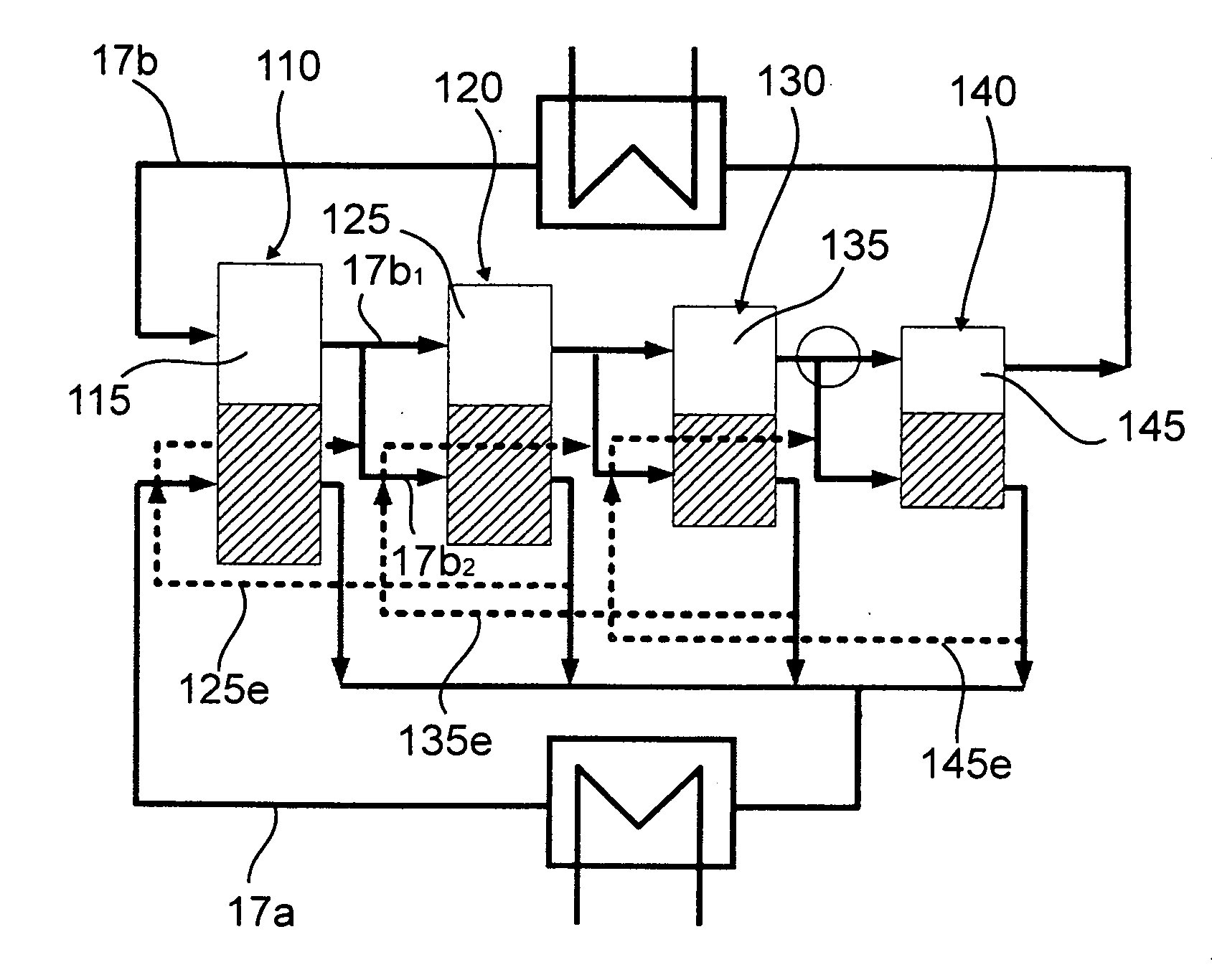 Method and device for continuous generation of cold and heat by means of the magneto-calorific effect