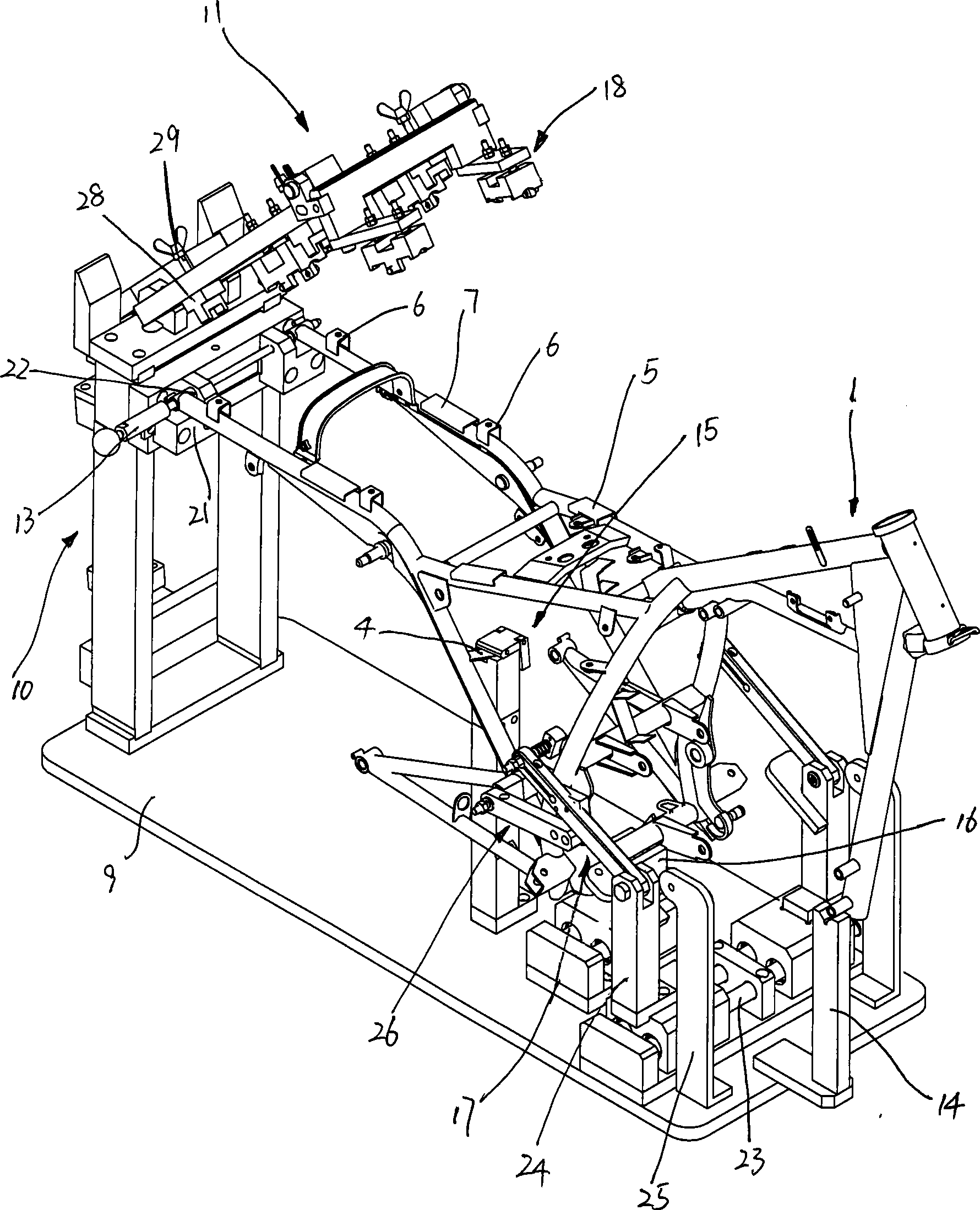 Welding clamp for vehicle frame parts and components