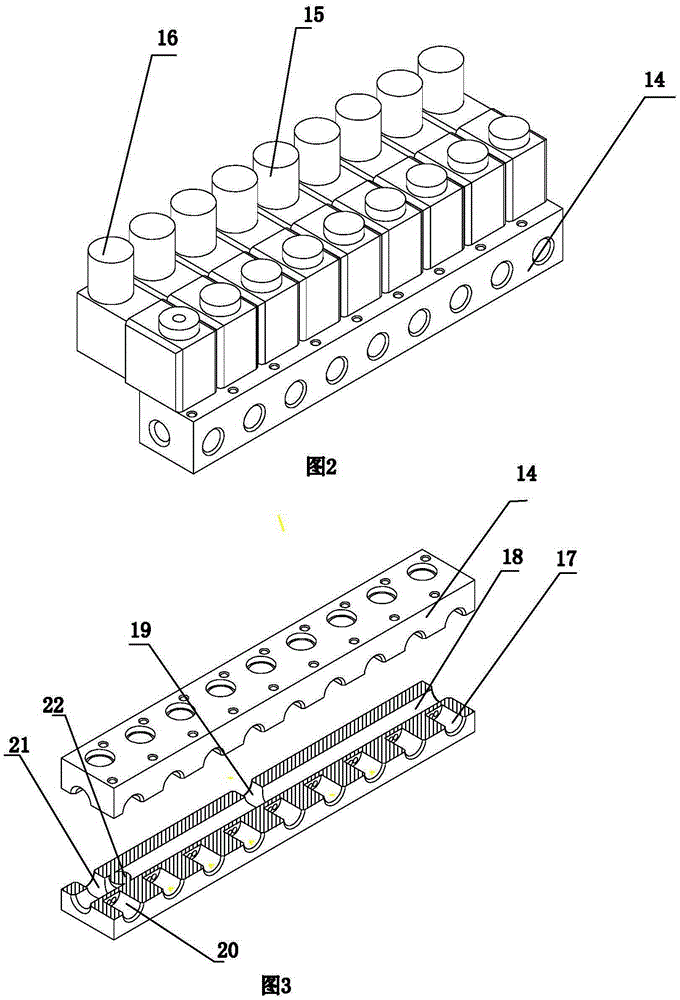 Multichannel routing inspection type diesel engine tail gas detection device