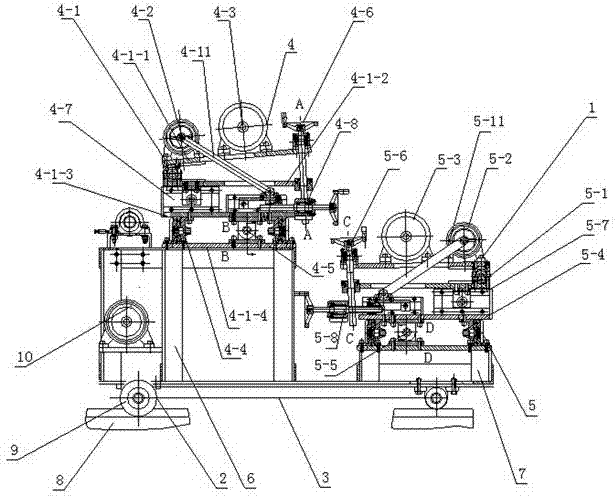 Longitudinal grinding machine for welding rail welding seam